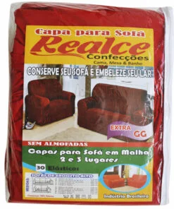 Capa de Sofá em Malha 2 e 3 Lugares Lisa / Estampada
