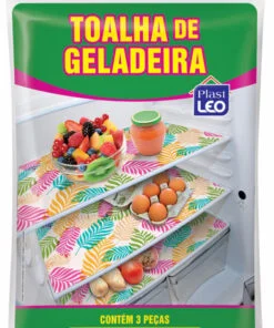 Jogo de Toalha para Geladeira 3 Peças Polietileno Estampada - Cx. c/ 60 Und.