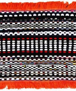 Tapete Malha Listrado c/ Franja 35cm x 55cm
